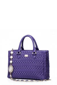 NUCELLE Luksusowa skórzana torebka do ręki Purpurowa Fioletowy